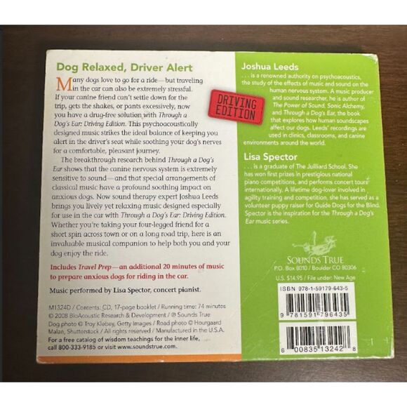 Through a Dog's Ear Driving Edition CD – Calming Music for Dogs in the Car - Picture 4 of 4